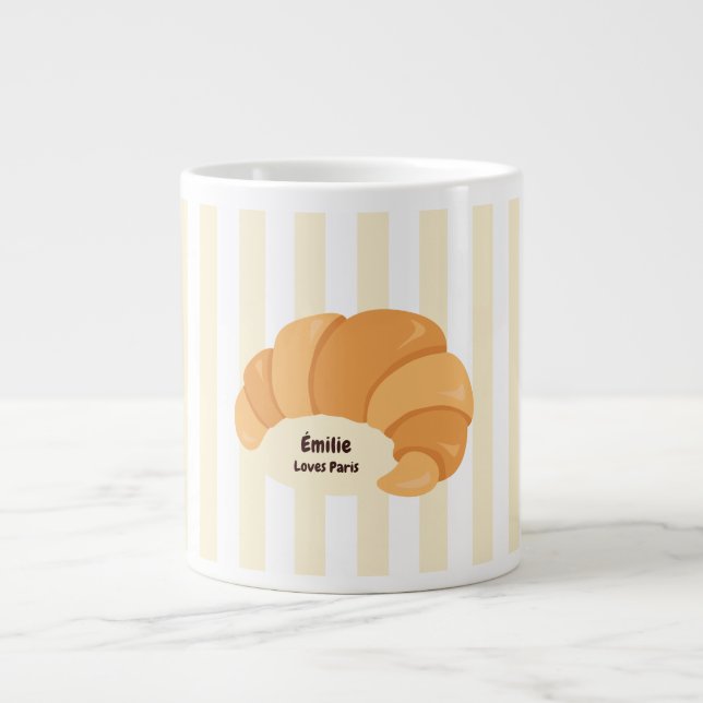 Caneca De Café Grande Croissant Amarelo (Frente)