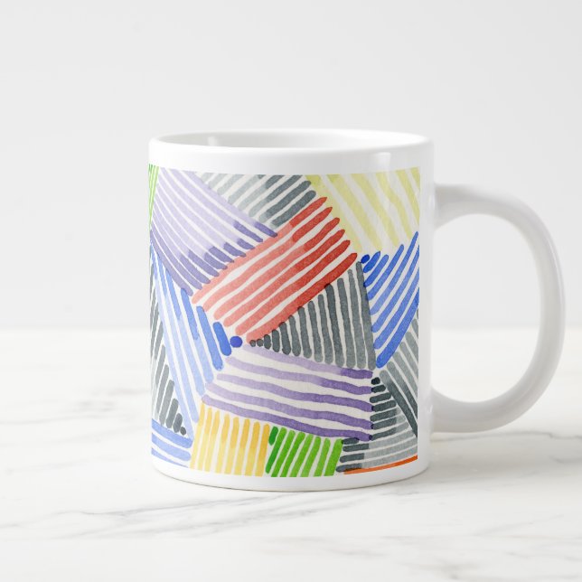 Caneca De Café Grande Crosshatch Quilt I (Direita)