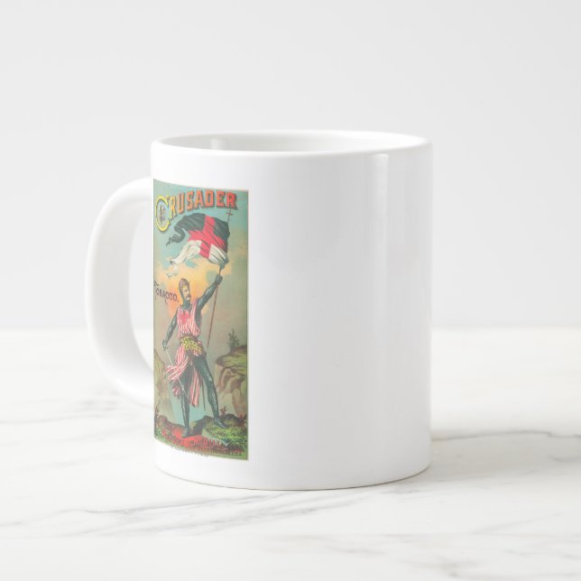 Caneca De Café Grande Crusader Tobacco LabelPetersburg, VA (Frente Esquerda)