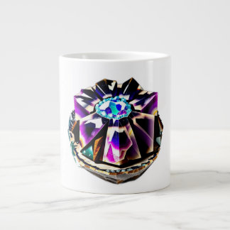 Caneca De Café Grande Crushed Agate Crystal Geode Luminous Geological Te