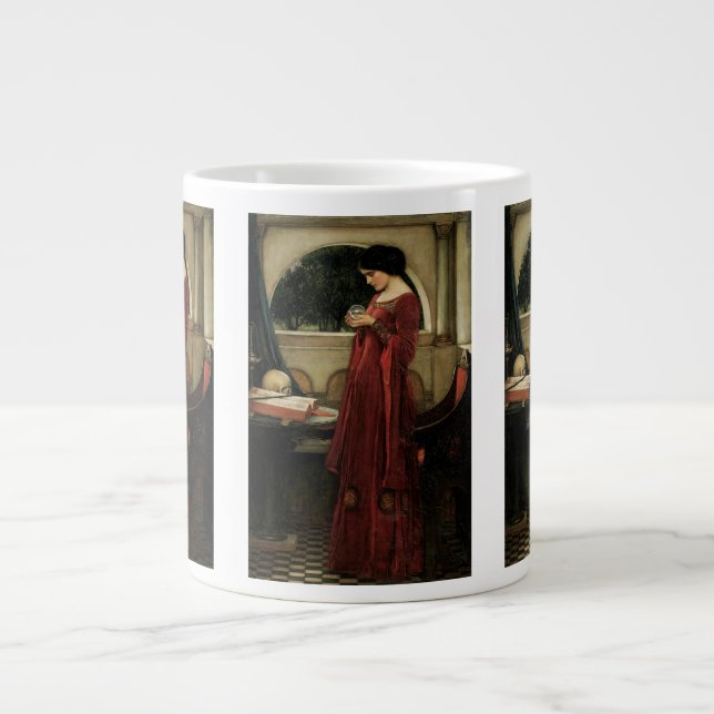 Caneca De Café Grande Crystal Ball por John William Waterhouse (Frente)