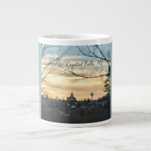Crystal Falls, MI Skyline Jumbo Mug