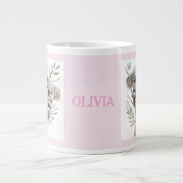 Caneca De Café Grande Cuddling Koala Bears Em Árvore, BFF, Personalizado