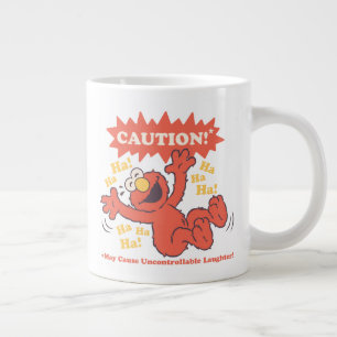 Caneca De Café Grande Cuidado Elmo Rindo à Frente
