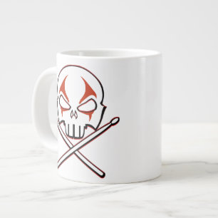 Caneca De Café Grande Cupas de café do Drummer Rock & Roll