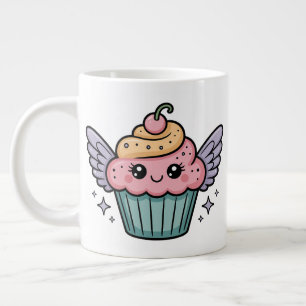 Caneca De Café Grande Cupcake Kawaii
