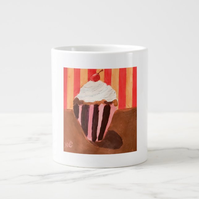 Caneca De Café Grande Cupcake with Vanilla Frosting (Frente)