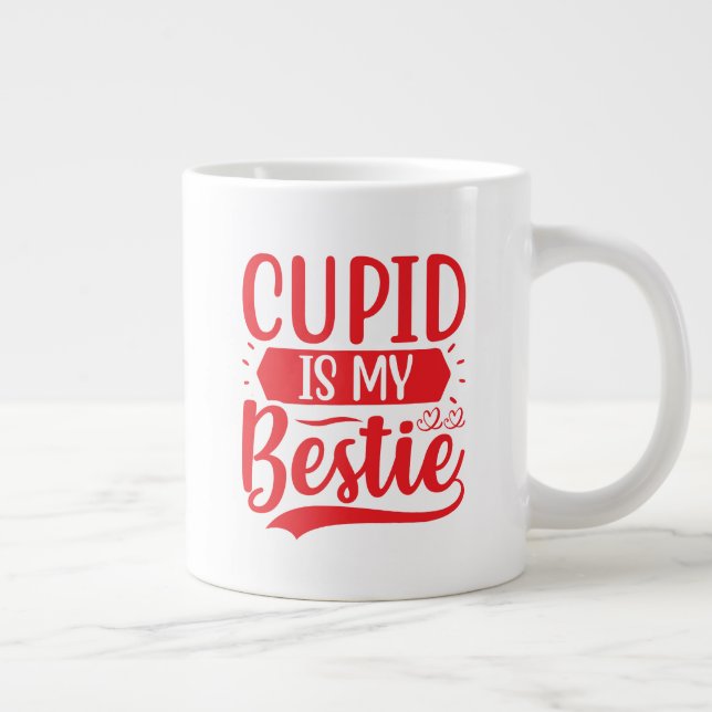 Caneca De Café Grande cupid é a minha bestie (Direita)
