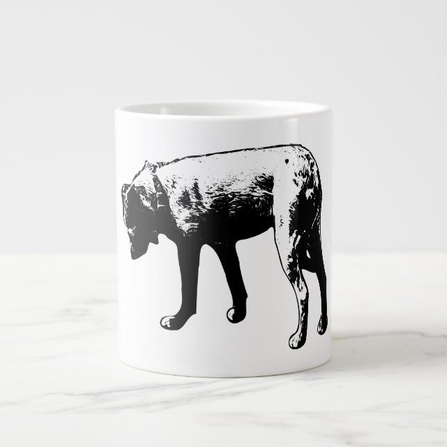 Caneca De Café Grande Curioso Cheiro Terrier Mix Coffee Mug (Frente)