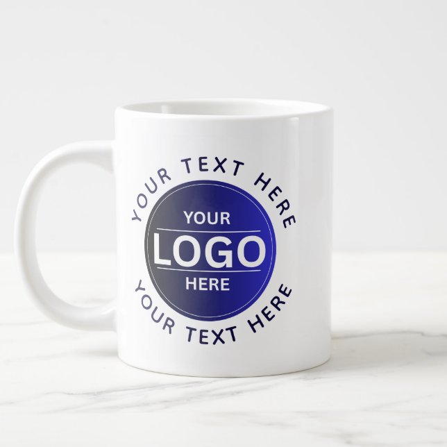 Caneca De Café Grande Custom Business Brand Logo (Esquerda)