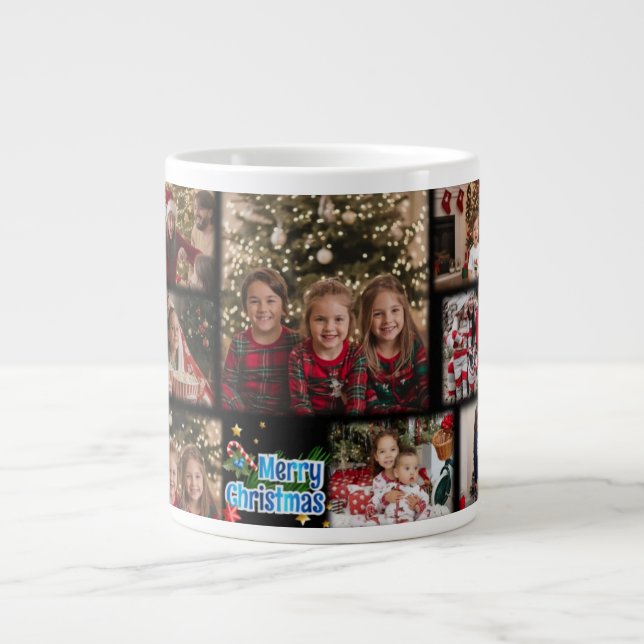 Caneca De Café Grande Custom Family Xmas Gift Mug (Frente)