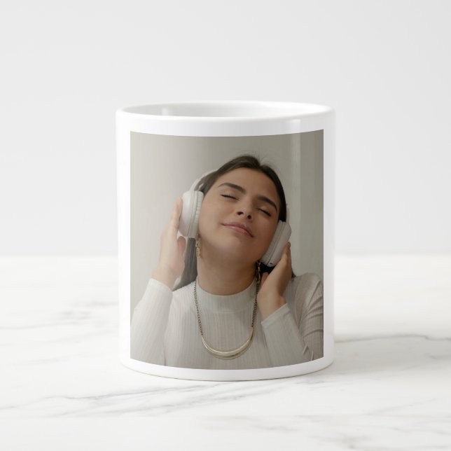 Caneca De Café Grande Custom Full Photo Modern  (Frente)