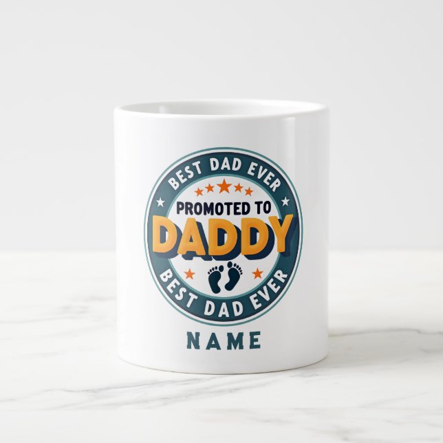 Caneca De Café Grande Custom Personalized Name Gift for Dad (Frente)
