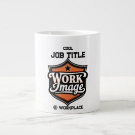 Caneca De Café Grande Custom Photo Personalized Job Title & Workplace 