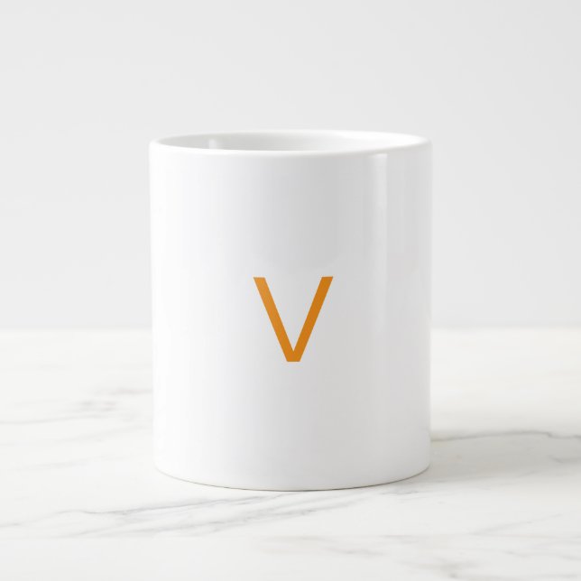 Caneca De Café Grande Customised letter V mug (Frente)