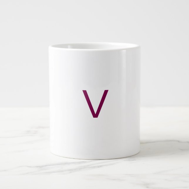 Caneca De Café Grande Customised letter V mug (Frente)