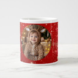 Caneca De Café Grande Customized Merry Christmas Mug with Baby Photo