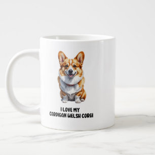 Caneca De Café Grande Cute Cardigan Welsh Corgi Design