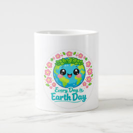 Caneca De Café Grande Cute Earth Day Specialty Mug
