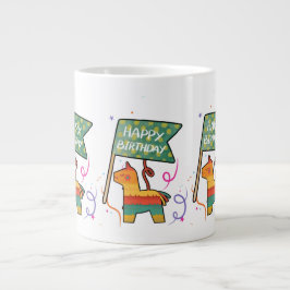 Caneca De Café Grande Cute Hand-Drawn Birthday 