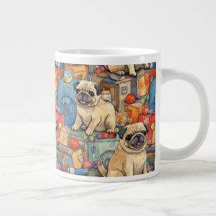 CANECA DE CAFÉ GRANDE CUTE PUG MUG