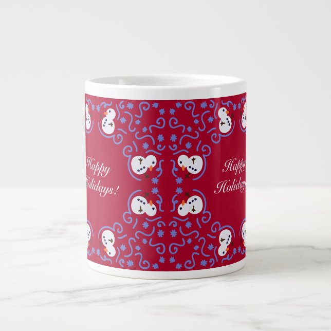 Caneca De Café Grande Cute Snowman Mug (Frente)
