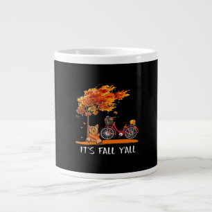 Caneca De Café Grande Cute Yorkshire Autumn Kawaii Yorkie É outono Y’al