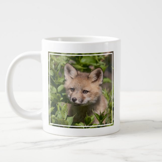 Caneca De Café Grande Cutest Baby Animals | Fox Kit (Esquerda)
