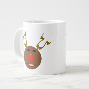 Caneca De Café Grande Cyber Christmas Reindeer Mug