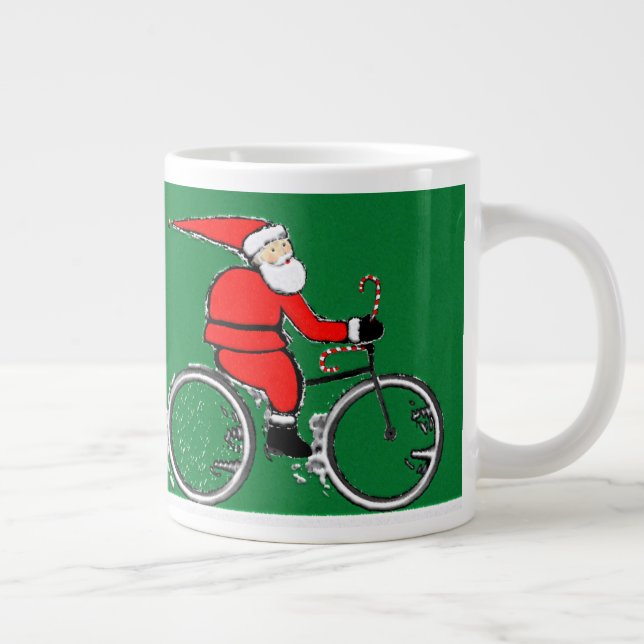 Caneca De Café Grande Cycling Christmas Holiday (Direita)