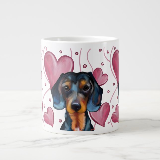 Caneca De Café Grande Dachshund (Frente)