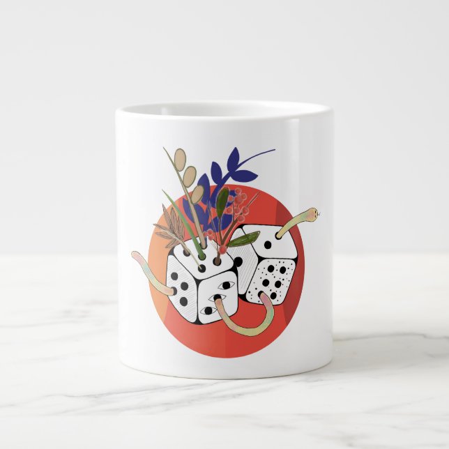 Caneca De Café Grande Dados no Universo Paralelo (Frente)