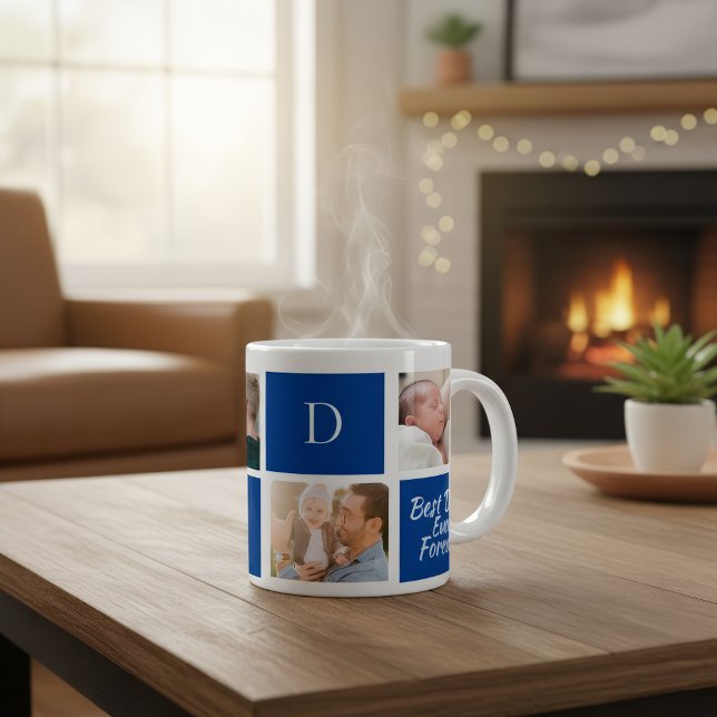 Caneca De Café Grande Dad's Collage photo, Capturing Precious Moment (Criador carregado)
