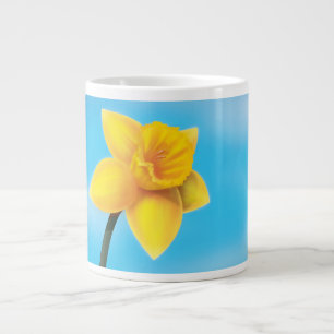 Caneca De Café Grande Daffodil Amarelo Brilhante