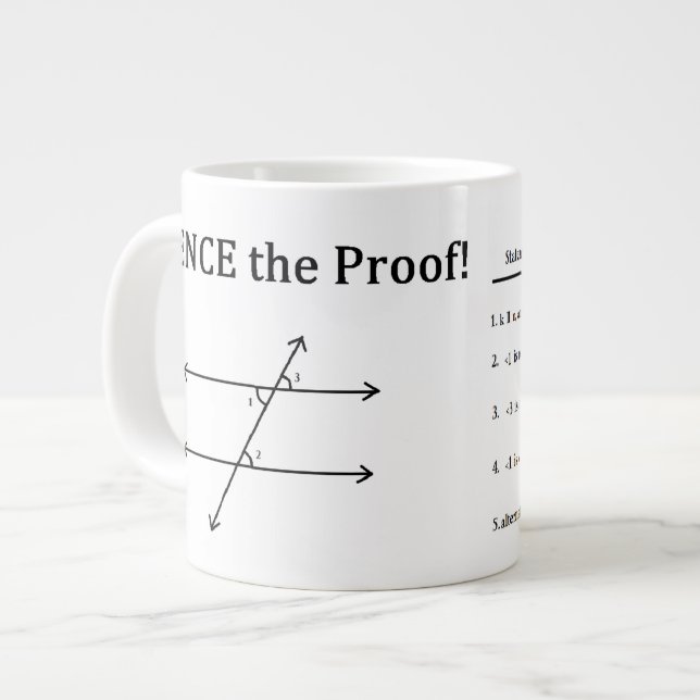 Caneca De Café Grande Daí a Prova (Frente Esquerda)