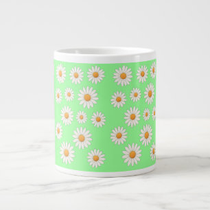 Caneca De Café Grande Daisy Floral Mug - Flor Feliz Café