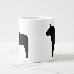 Caneca De Café Grande Dala Horse Black Specialty Mug
