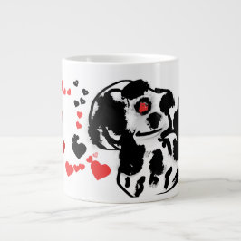 Caneca De Café Grande Dalmácia enviou amor