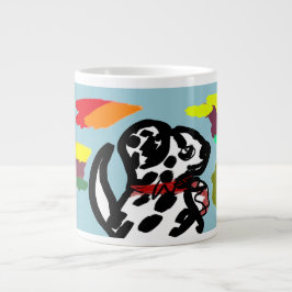 Caneca De Café Grande Dalmaciano no outono