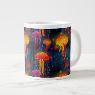 Caneca De Café Grande Dança de águas-vivas