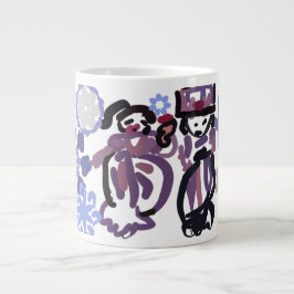 Caneca De Café Grande Dança do açúcar ameixa