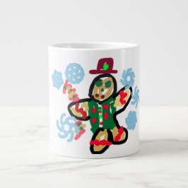 Caneca De Café Grande Dança do homem de gengibre