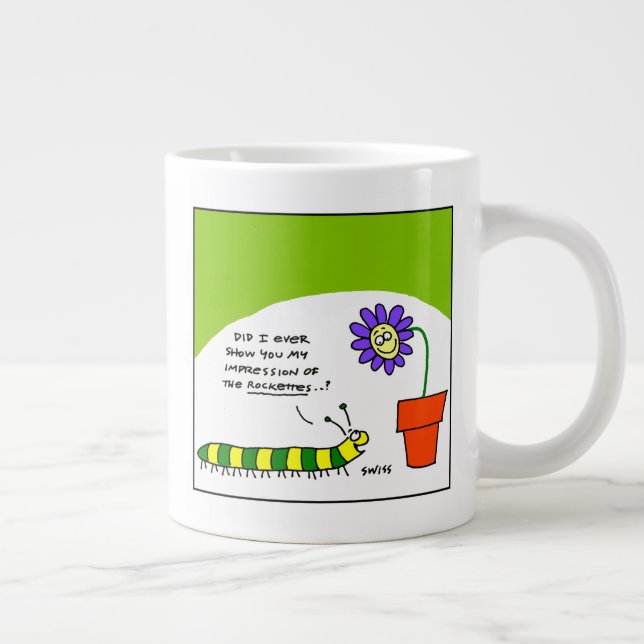 Caneca De Café Grande Dançarino de Cartoon de Cartoon Caterillar (Direita)