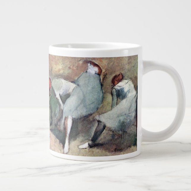 Caneca De Café Grande Dançarinos sem Calçados por Edgar Degas (Direita)