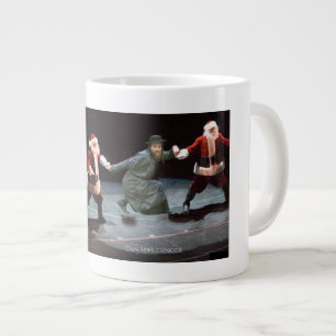 Caneca De Café Grande Dancin' Santas & Chassid