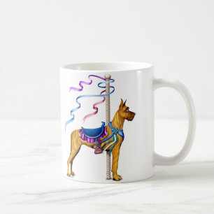 Caneca De Café Grande Dane Brindle Carousel