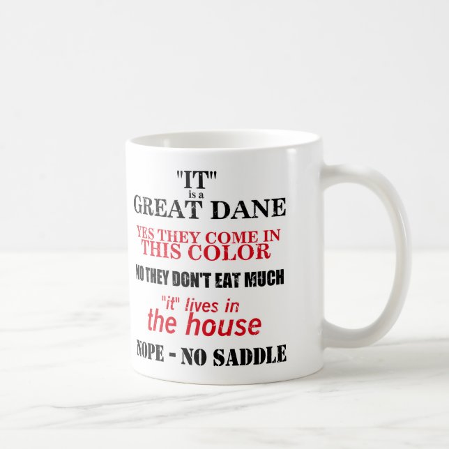 Caneca De Café Grande Dane Walking Respostas (Direita)