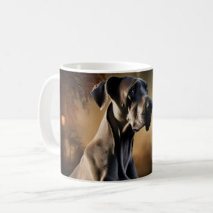 Caneca De Café Grande Danês Assustador de Halloween