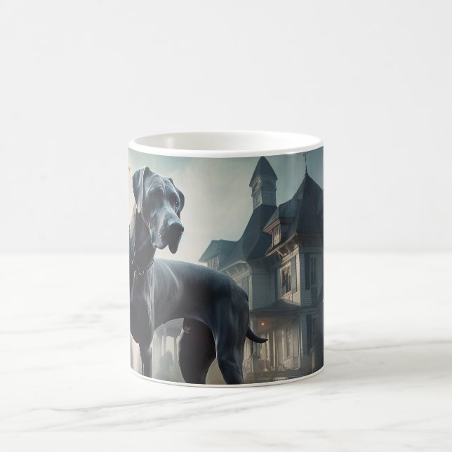 Caneca De Café Grande Danês Assustador de Halloween (Centro)
