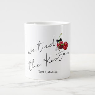Caneca De Café Grande Daram o Nó Presente de Casamento Cereja